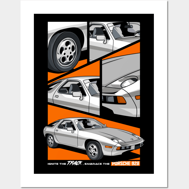 Classic 928 Car Wall Art by milatees